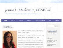 Tablet Screenshot of jessicamoskowitzlcsw.com